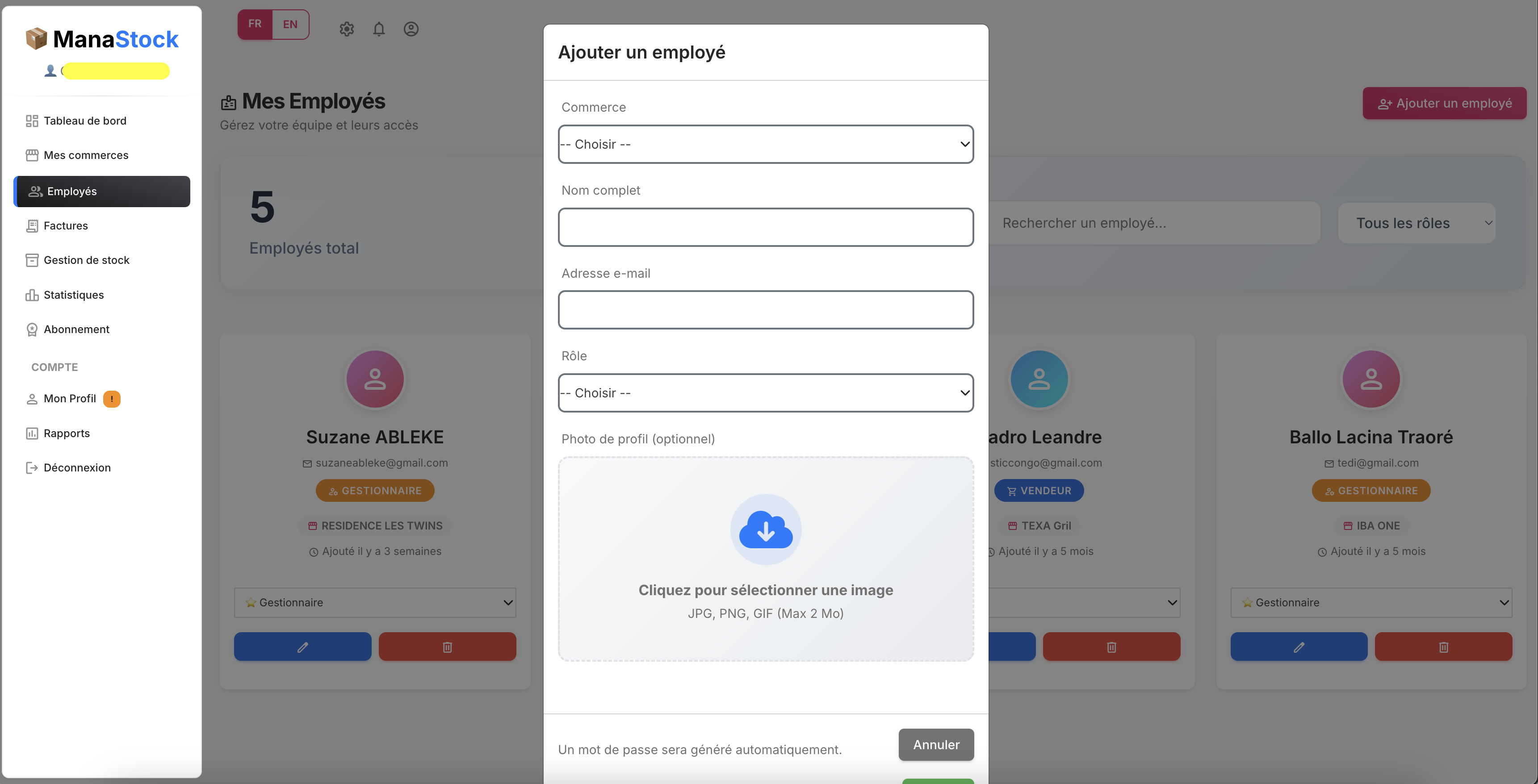 Ajouter un Utilisateur