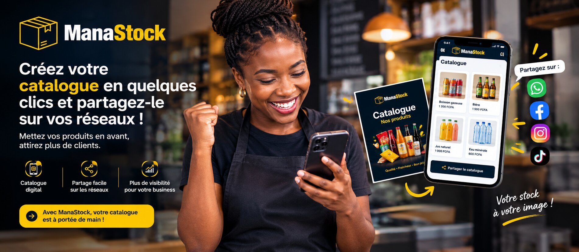 Suivi d'inventaire en temps réel pour restaurants africains